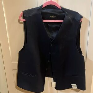 Bachrach Navy Wool Vest